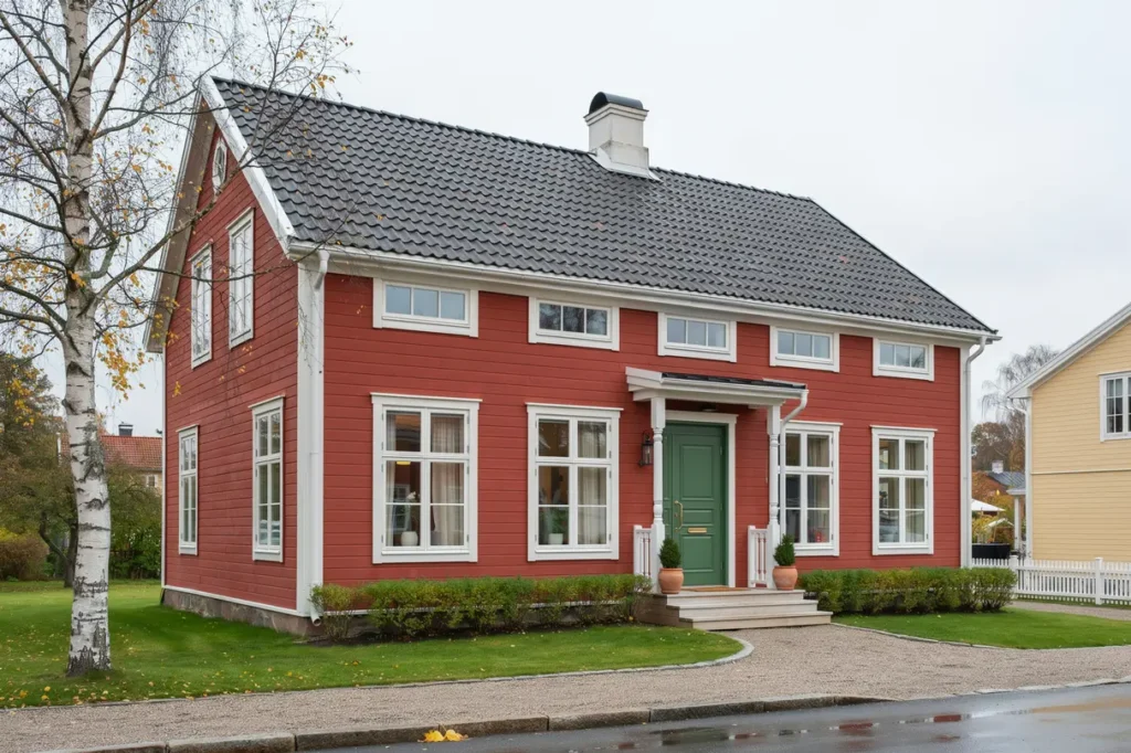 tr fasad tv ttades och m lades om p villa i bromsten sp nga